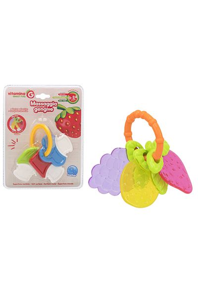 GLOBO Globo Vitamin G baby teething toy, soft fruits, +0 months