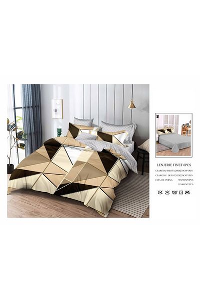 CHIRASO CHIRASO Finet Bedding Set, 6 Pieces, 2 Persons, Sheet 245x250, Quilt 200x230, 4 Pillowcases, Print