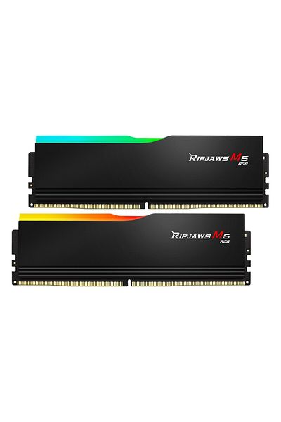 G Skill ذاكرة سطح المكتب G.skill Ripjaws M5 Rgb F5-6400j3648f16gx2-rm5rk 32 جيجابايت (2X16 جيجابايت) Ddr5 6400 ميجا هرتز Cl36