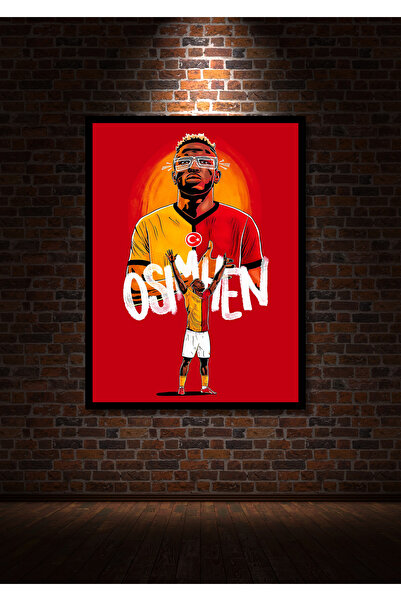 NT Handmade Black Wooden Frame Look Osimhen Wall Decoration Living Room Living Bed Children's Room Painting