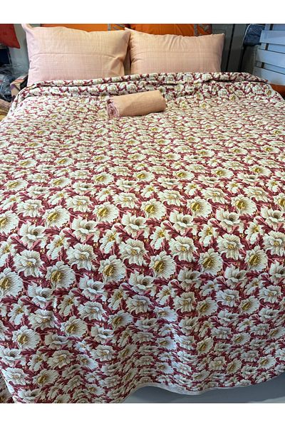 ŞENER HOME Daisy Patterned Sheet Elastic Double Pique Set