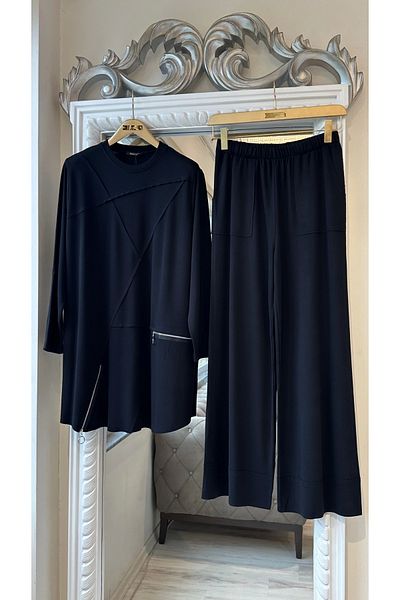 Invee 7111 Cotton Suit - Black