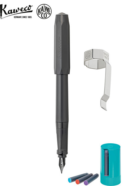Kaweco WD 10001818 PERKEO DOLMA KALEM MAT SİYAH (F) + Kartuş Kutusu 8'li Karı...
