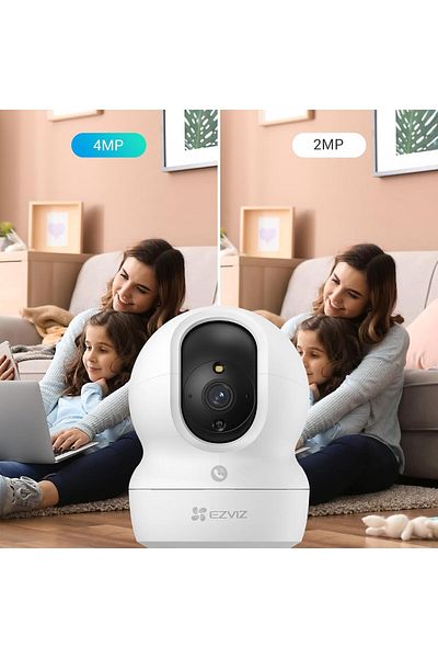 EZVIZ CP1 Pro, 4MP Home Security Camera, Baby Monitor with Color Night Vision, Two-Way Audio, White