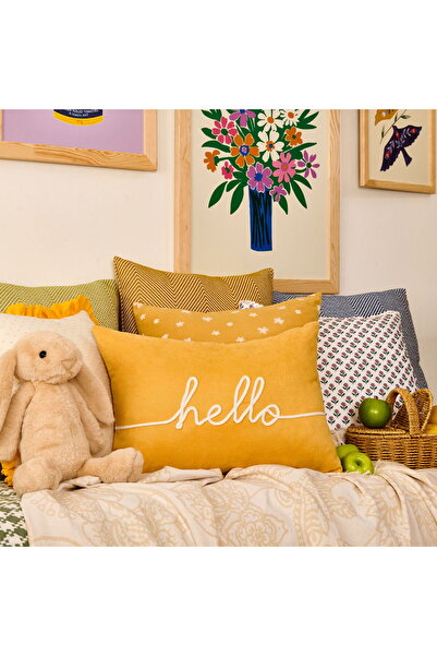 ASPARTAM وسادة سوفت صن مادنس هالو - خردل - 30x50 سم