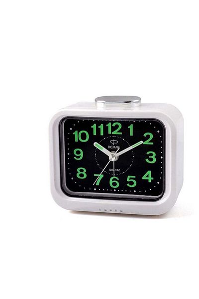 dojana Square Alarm Clock White Black