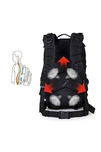 KORDAK 36 Liter Black Water Repellent Imported Tactical Bag