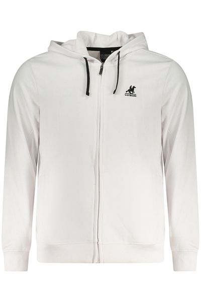 U.S. GRAND POLO EQUIPMENT & APPAREL U.S. Grand POLO men's sweatshirt with zipper and hood, white embroidered logo, with pockets