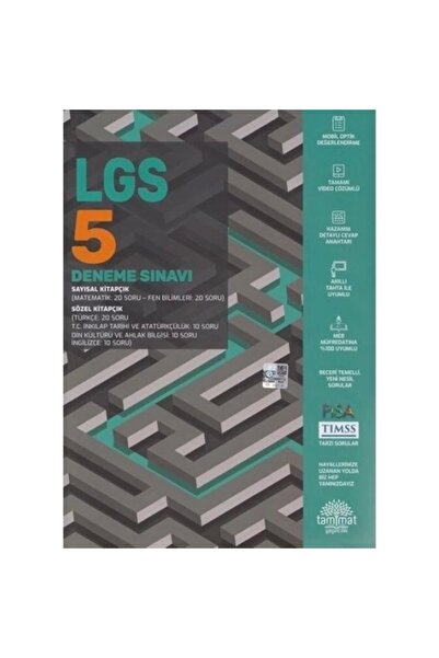 Tammat Yayıncılık Lgs 8. Sınıf 5 Deneme Sınavı Tammat Yayınları