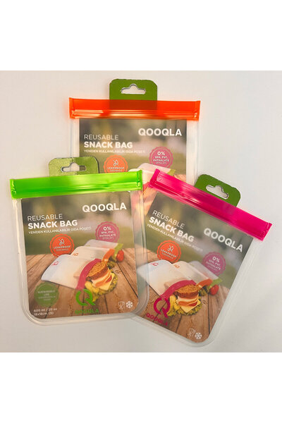 QOOQLA Τσάντα αποθήκευσης τροφίμων που πλένεται (16x18cm) 1 τεμάχιο