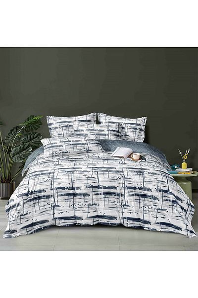 CHIRASO CHIRASO Finet Bedding Set, 4 Pieces, Sheet 140x200, Duvet Cover 160x200, 2 Pillowcases, with print