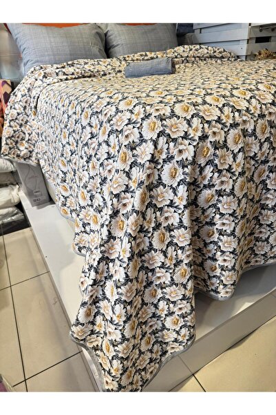 ŞENER HOME Daisy Patterned Sheet Elastic Double Pique Set