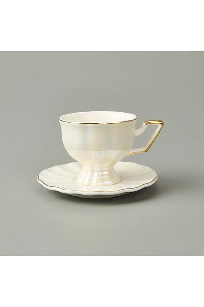 MATMEL Kitchen 4 Piece Lustre Cup Set - White