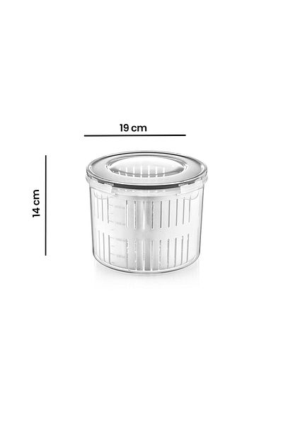 MATMEL Fresh Box Storage Container with Strainer -2500 ml