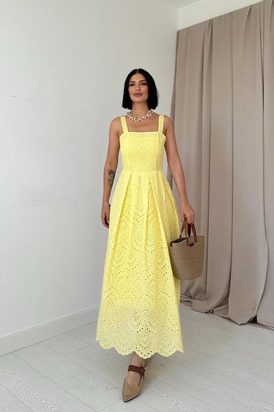 modaserdem Brode Dress with Yellow Strap Apparatus