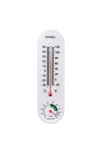 OEM Termometru Cu Higrometru Pentru Exterior, -20c ~ 50c, Plastic, 22x6 Cm, Alb