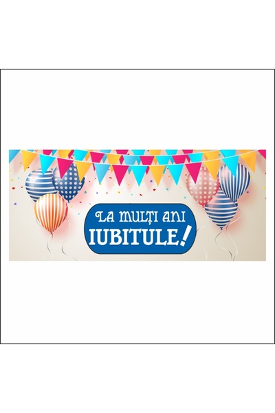 media Banner "La multi ani iubitule" model 1, 300 x 120 cm