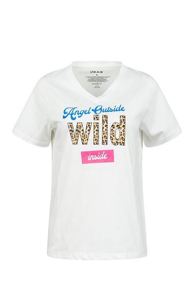2AS Alone Printed V-Neck Women's T-Shirt 410