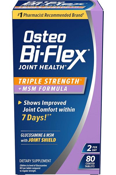Osteo Bi-Flex Triple Strength(5) with MSM, Glucosamine Joint Health Supplement, Coated Tablets, 80 C