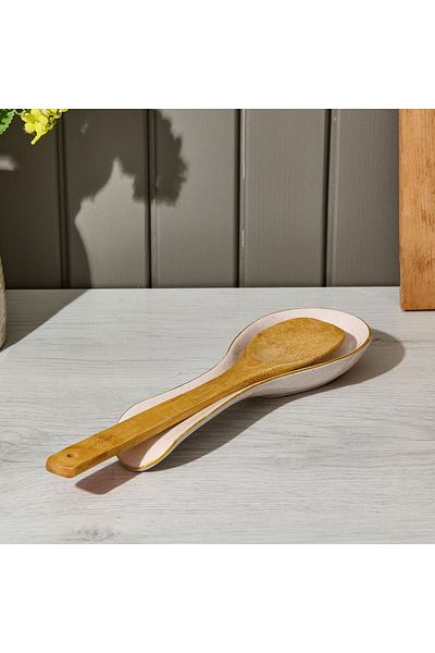MATMEL Ceramic Spoon Mat - Cream - 25.5 cm