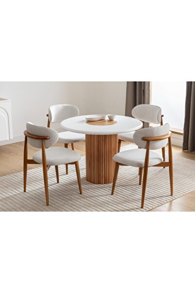 shop Bohem (POLO) Sandalye Babyface Krem Kumaş