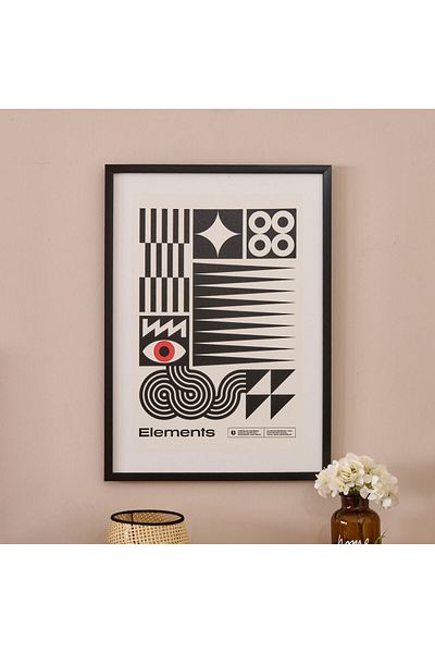 ASPARTAM Elements Table - Black / White - 50X70 cm