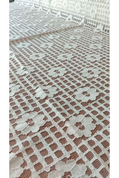 River Fabrics القطن الدانتيل إكرو