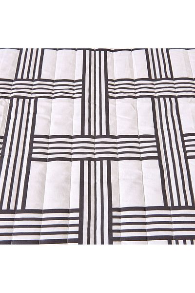 MATMEL Checkered Double Bedspread - White - 200X230 cm