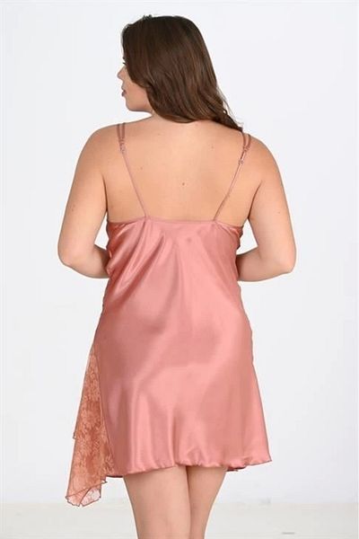 PRATİKOBA Plus Size Copper Nightgown 2109