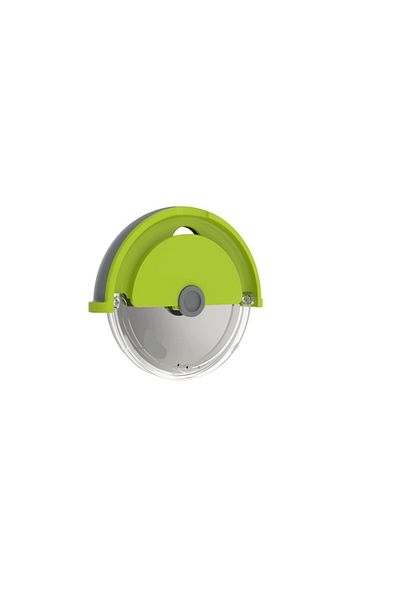 Chef Pomodoro Pizza Cutter, Stainless Steel/rubber, Silver/green, 10 Cm