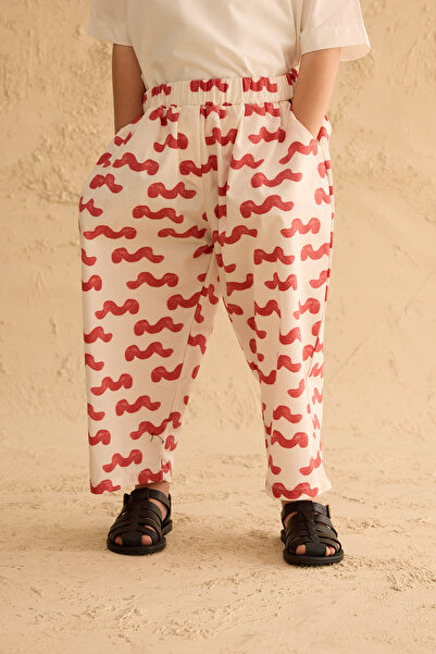 Fahhar Kids Twist Baggy Pantolon Kırmızı