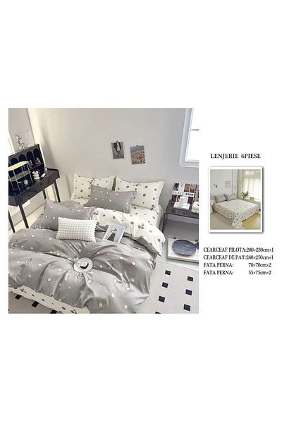 CHIRASO CHIRASO Finet Bedding Set, 6 Pieces, Sheet 240x250, Quilt 200x230, 4 Pillowcases, Print