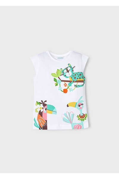 MAYORAL Girls Tshirt + Short/Long Leggings Triple Set Set