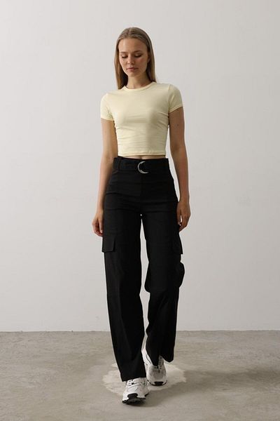 modaserdem Belted Cargo Pants - Black