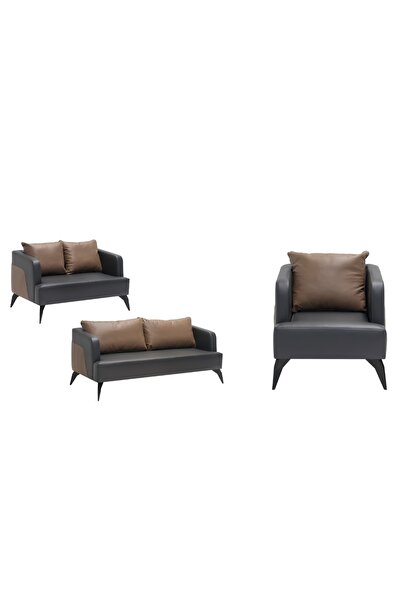 BÜRO ARES SİDERNO OTURMA GRUBU İKİ TEKLİ BİR İKİLİ KANEPE 35000