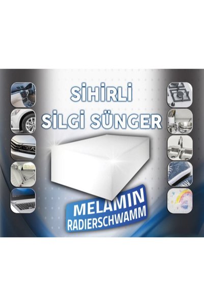 Suff (3 Adet) Tüm Yüzeyler İçin Sihirli Detay Süngeri Melamin Silgi Sünger Beyaz (Oto & Ev & Tekne)