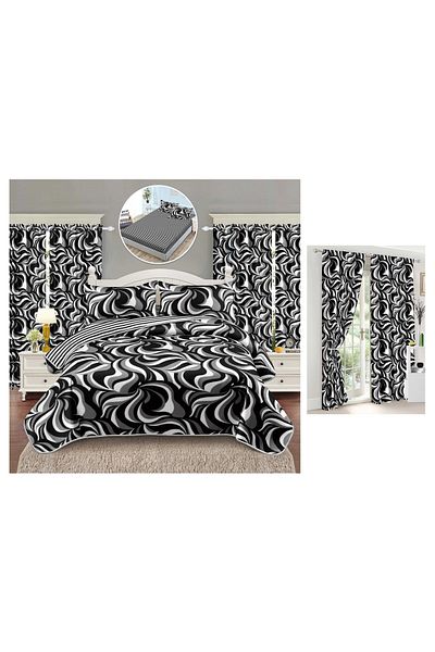 CHIRASO CHIRASO FINET Bedding Set, 6 Pieces with Drapery, Sheet 140x200, Quilt 160x200