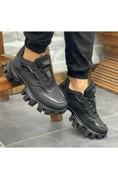 dehaine Adidasi unisex, DG, fashion, casual, negru, talpa inalta