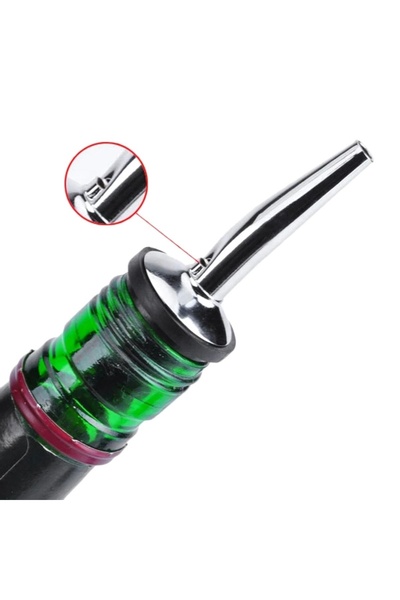 OEM Dropper dispenser for beverage bottles, stainless steel and rubber, 30 ml, 11.4 cm, white/silver