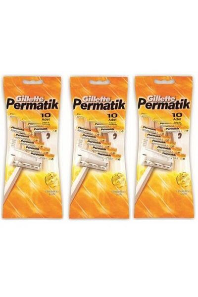 Gillette Permatic 10 Luxury Bags X 3 Pieces
