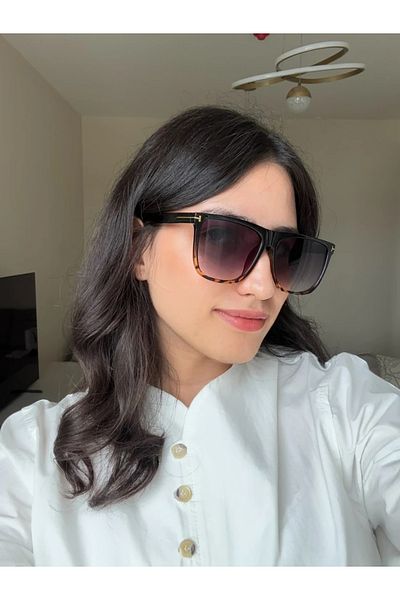 RoseandRoses Teford Original Model Sunglasses Leopard Transition Gradient Glass
