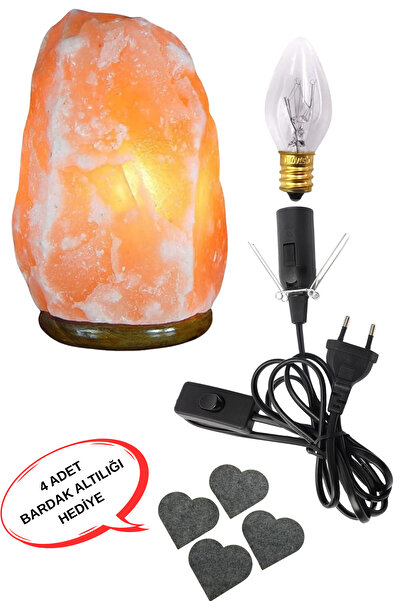 KAŞIKBEY Himalaya Lampshade Salt Lamp 1-2 Kg. Natural Rock Salt Lamp Child - Bedroom Salt Night Light
