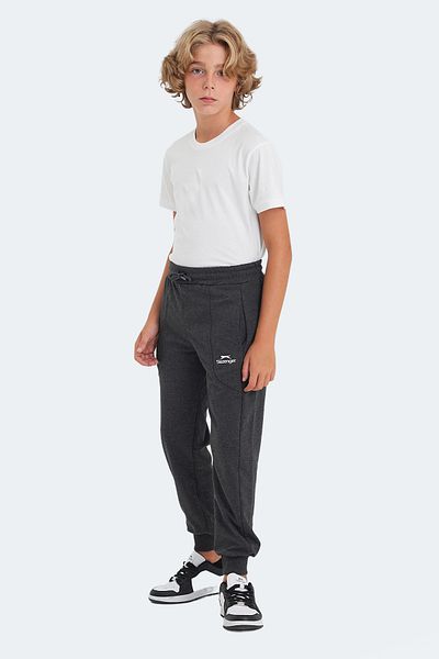 Slazenger Παιδικό αθλητικό παντελόνι LINE Unisex Σκούρο Γκρι
