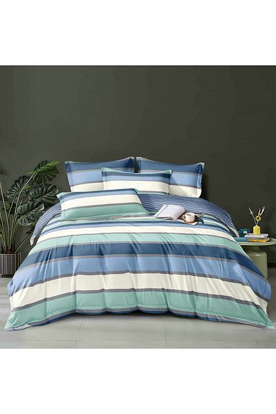 CHIRASO CHIRASO Finet Bedding Set, 4 Pieces, Sheet 140x200, Duvet Cover 160x200, 2 Pillowcases, with print