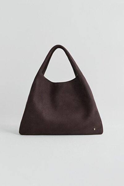 Suud Collection Brown Olgi Accessory Suede Bag