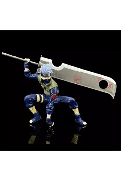gifttime Naruto Hatake Kakashi Broadsword Squat Anime Aksiyon Figürü