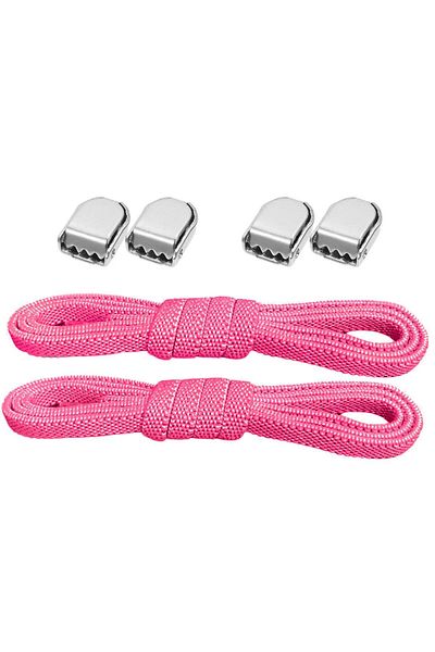 hapshoe Smart Lockable Adjustable 1 Pair Fuchsia Pink 6 mm Rubber Practical Laces