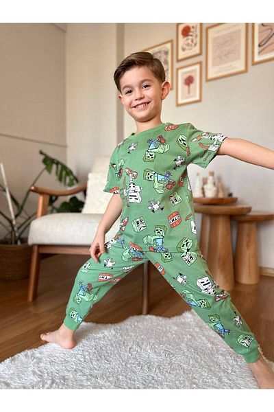 FYONCH Short Sleeve Printed Pajama Set