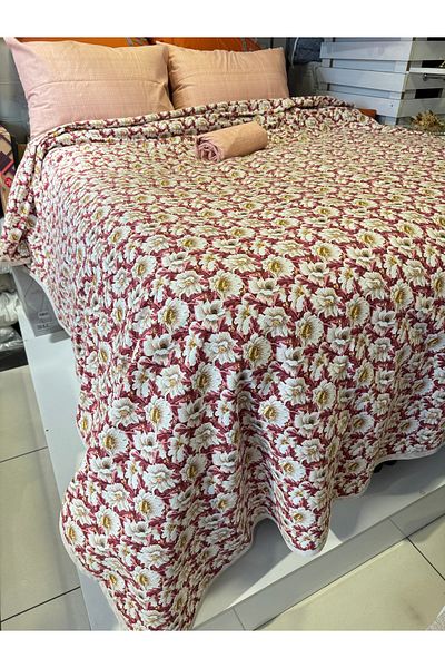 ŞENER HOME Daisy Patterned Sheet Elastic Double Pique Set