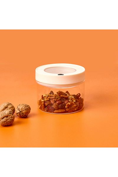 MATMEL Vacuum Food Jar - White / Transparent - 690 ml